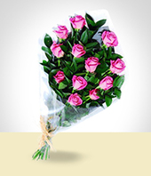 Ocasiones - Bouquet De Doce Rosas Rosadas