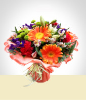 Flores - Bouquet Melocotn